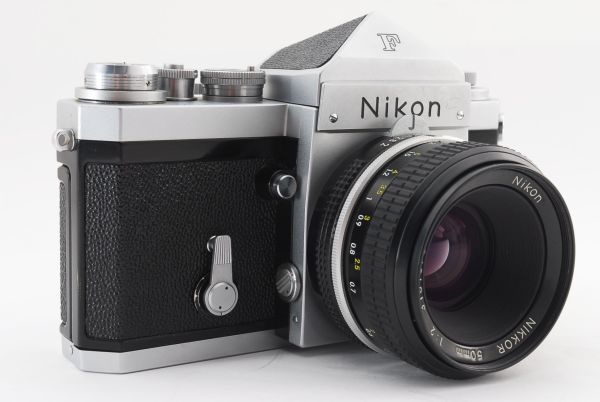 1722 ニコン Nikon F Eye Level + Nikkor 50mm f/2 フィルム 一眼レフ ...