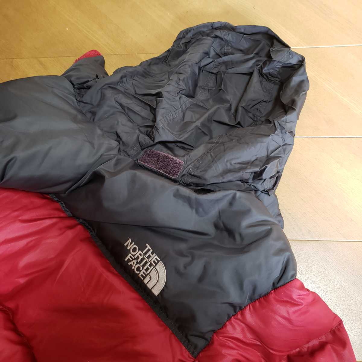 THE NORTH FACE ザ ノースフェイス 700フィルパワーFP ヌプシ JACKET ダウンジャケット men'sメンズS(実質Mサイズ)赤×黒ツートーン 防寒_画像9