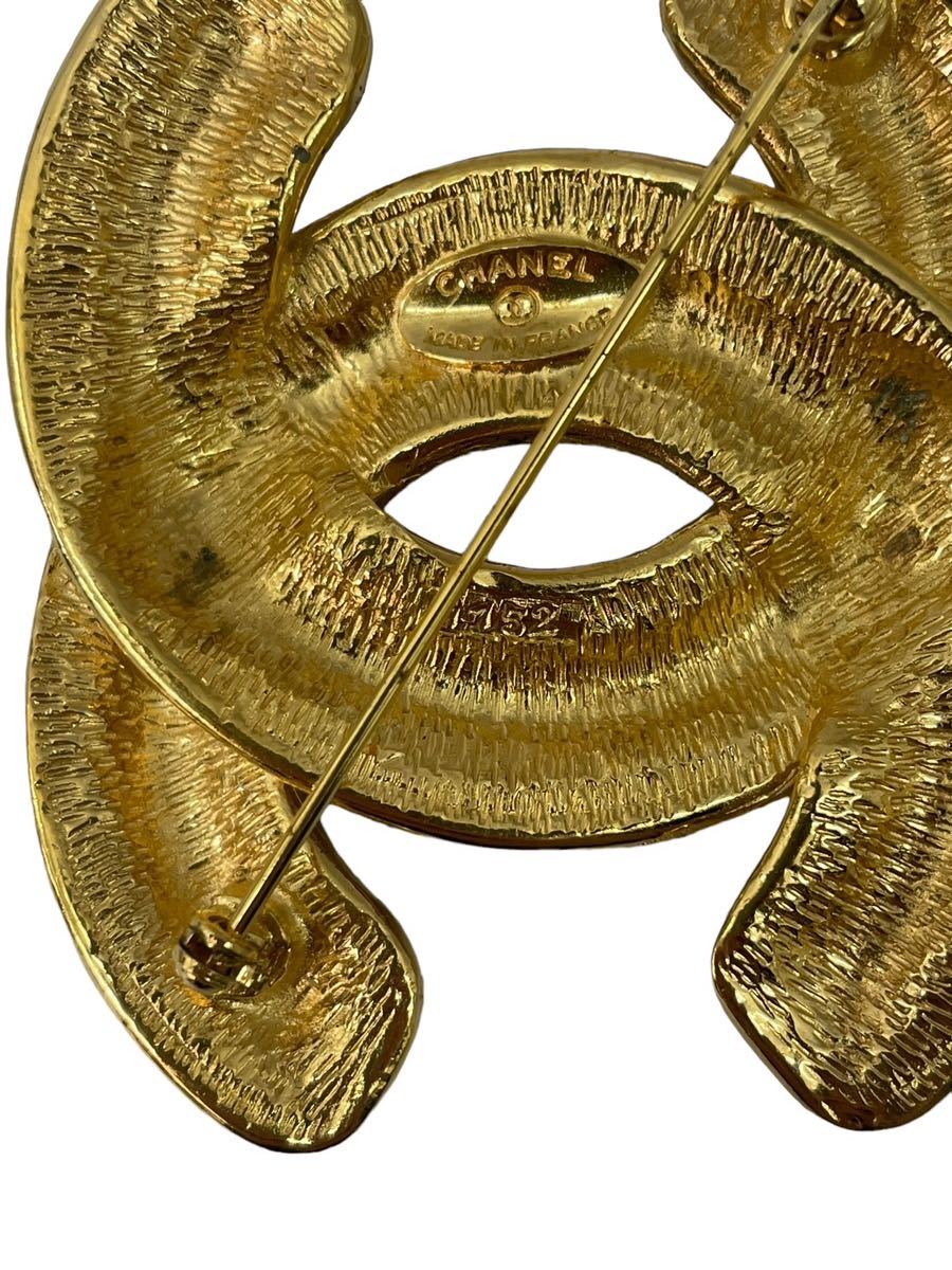 CHANEL ココマーク 1152 ブローチ ゴールド色 マトラッセ 服装小物 装飾品 アクセサリー シャネルの画像5