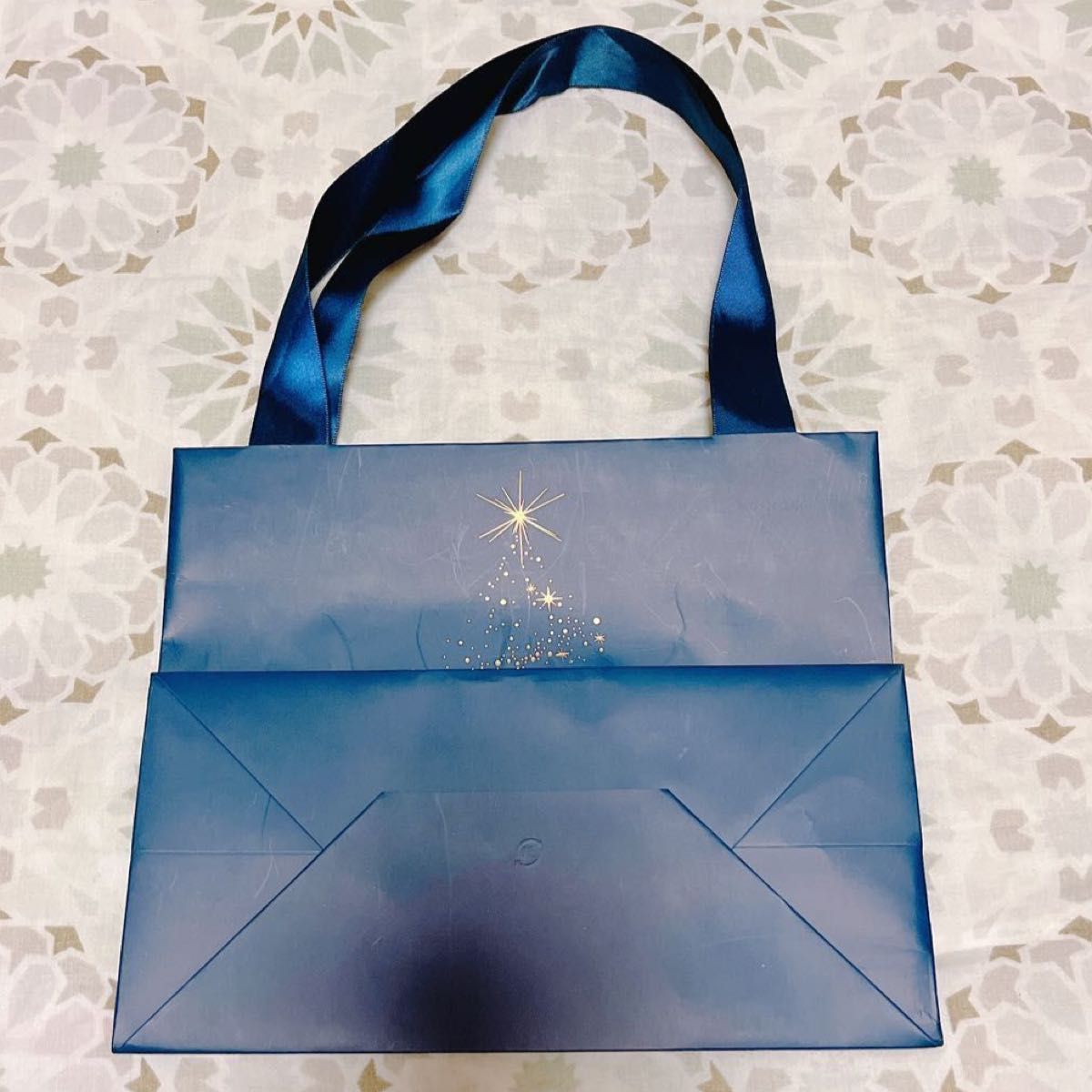 【美品】 4°C　ショップ袋　クリスマス　ホリデー　ネイビー　紺　紺色