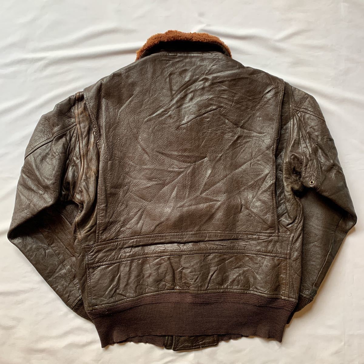 60s U.S.NAVY G-1 FLIGHT JACKET 7823D ヴィンテージ ビンテージ USNAVY USN G1 フライトジャケット ミリタリー アメカジ 50s 送料無料_画像3