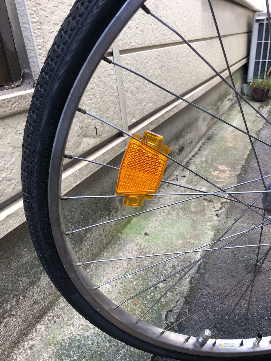 自転車 リフレクター デコチャリ ママチャリ サイクリング 反射板 交通安全 ホイール　Cateye オレンジ　2個セット　ＲＲ-310_画像3