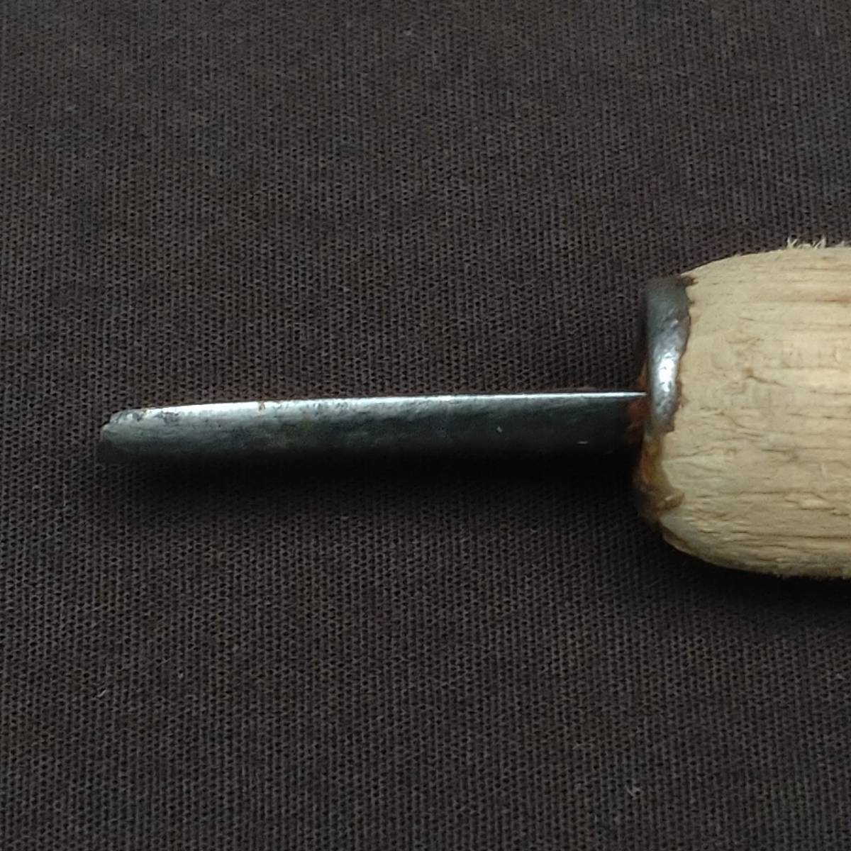 彫刻刀 丸刀 5㎜ 全長約245㎜ のみ ノミ 特殊鑿 細工用 工具 刃物 クラフト Japanese Graver Chisel 【3691】_画像5