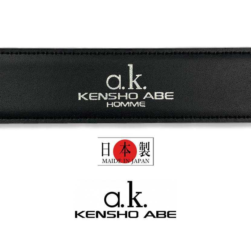 【全2色】日本製 KENSHO ABE ケンショウアベ リアルレザー 穴なし フィットバックルベルト_画像9