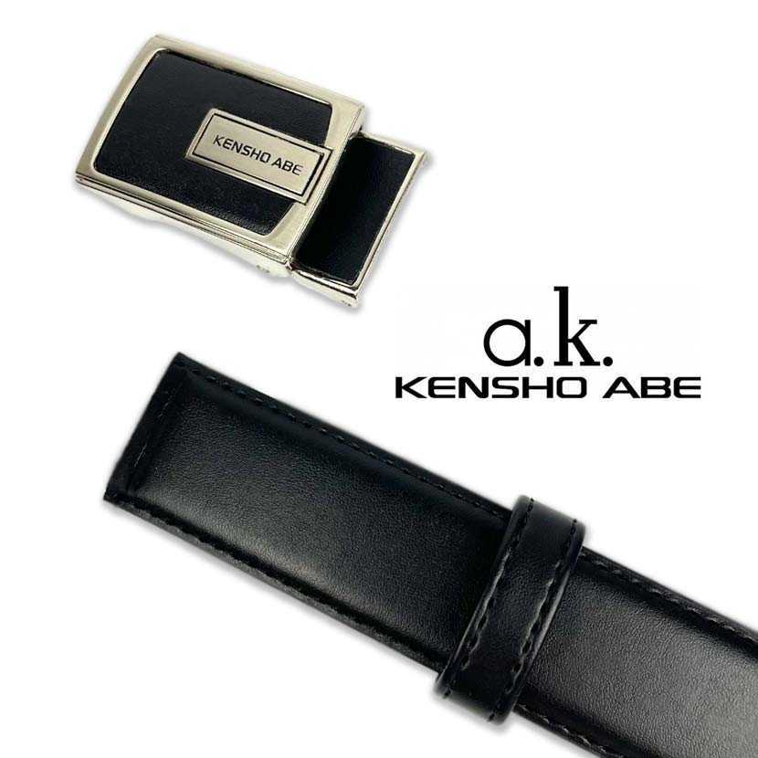 【全2色】日本製 KENSHO ABE ケンショウアベ リアルレザー 穴なし フィットバックルベルト_画像7
