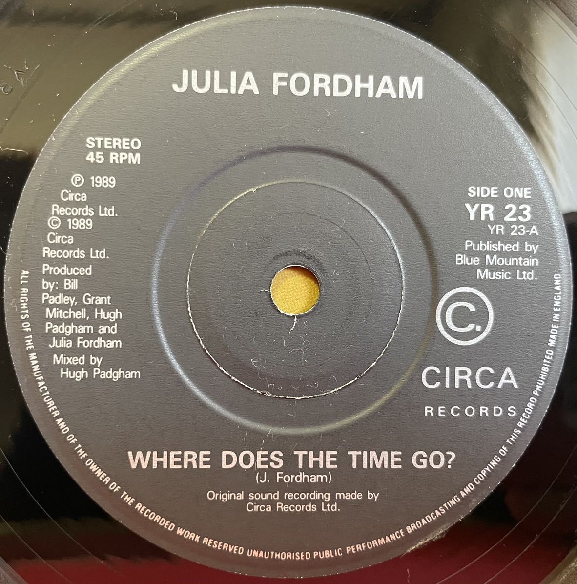 EP盤 Julia Fordham / Where Does The Time Go? 7inch盤 その他にもプロモーション盤 レア盤 人気レコード 多数出品。_画像2