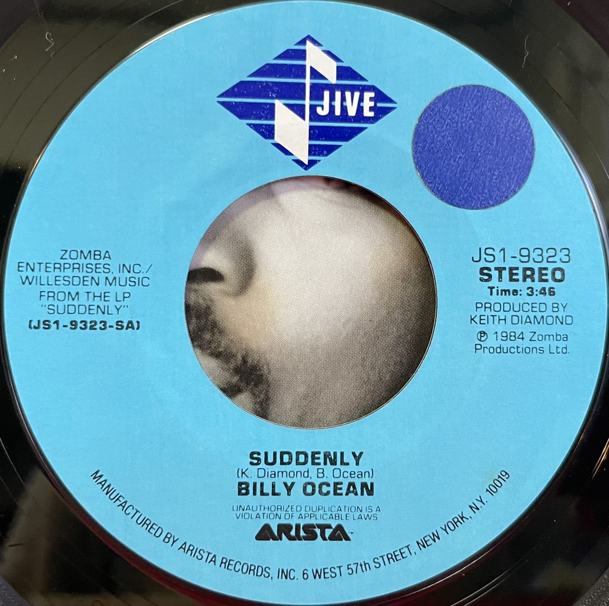 EP US盤 Billy Ocean / Suddenly 7inch盤 その他にもプロモーション盤 レア盤 人気レコード 多数出品。_画像2