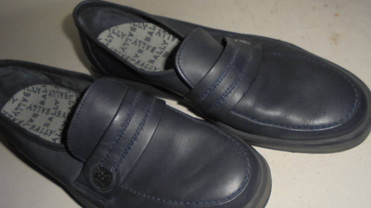 BALLY Bally кожа обувь кожа обувь Loafer туфли без застежки Швейцария производства 4 1/2