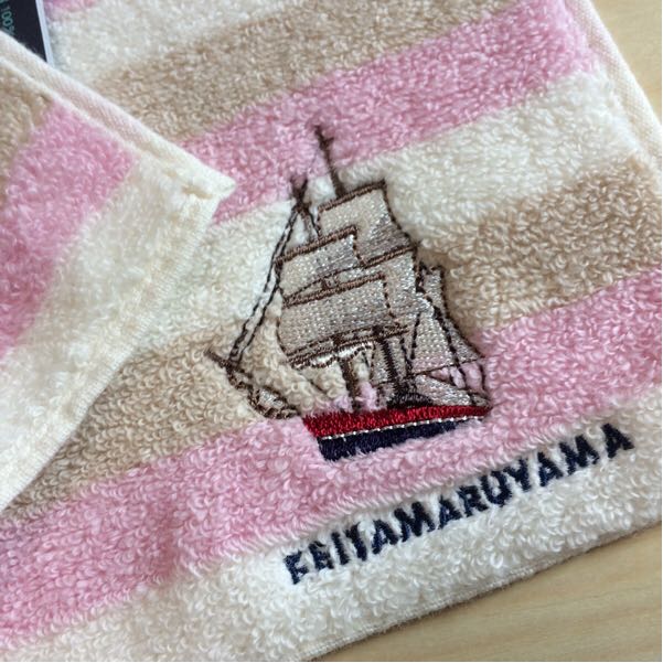  Keita Maruyama KEITA MARUYAMA полотенце носовой платок окантовка парусное судно вышивка не использовался 