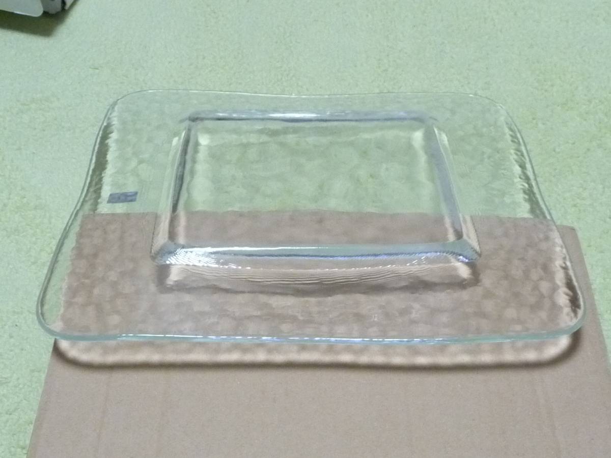 東洋佐々木ガラス ガラス製 プレート オービット スクエアプレート　未使用品