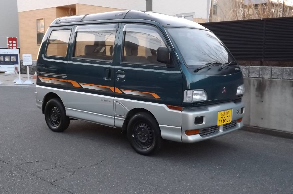 [ vehicle inspection "shaken" 30 year 4 month ] Mitsubishi Bravo mileage 6.9 ten thousand kilo 3AT 4WD Minicab super Exceed super aeroroof 4 cylinder. latter term model 