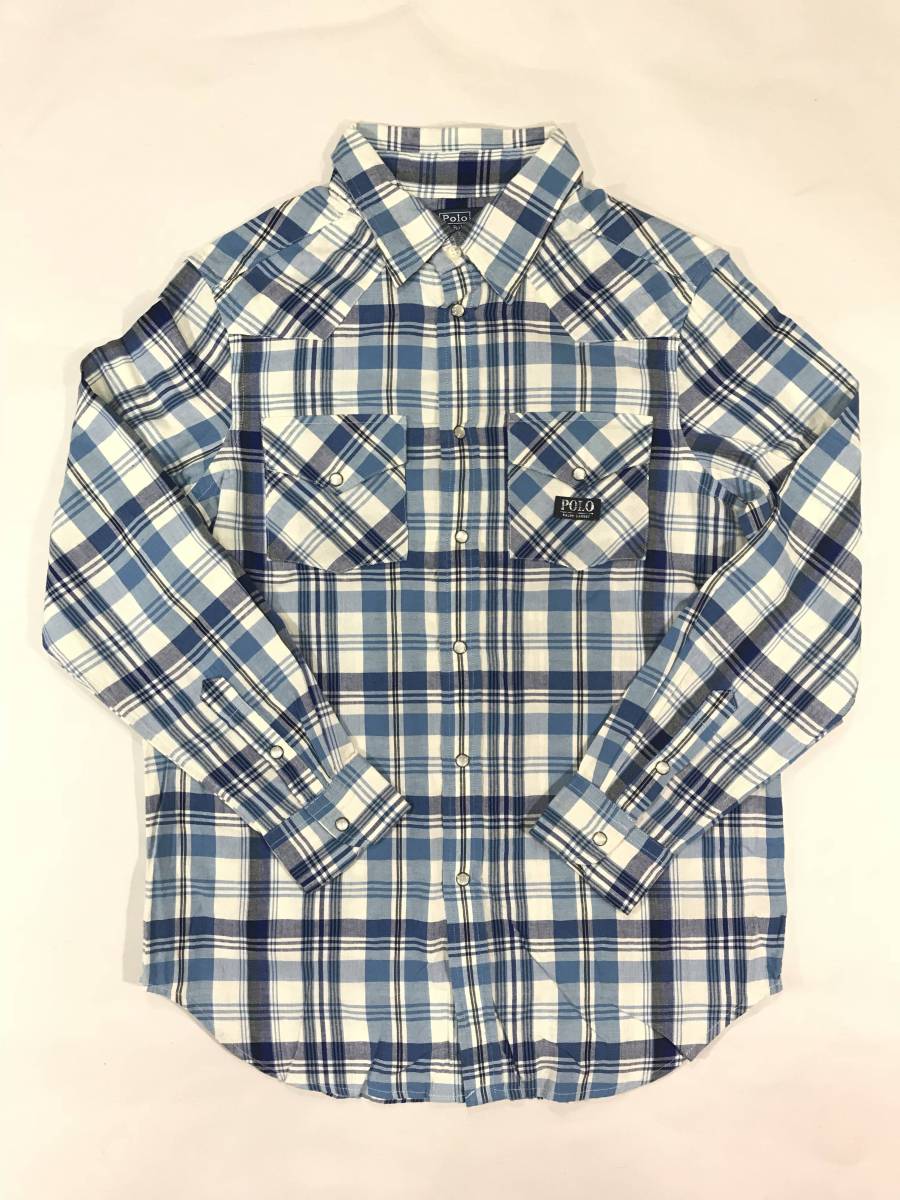 新品 11187 L(14-16)サイズ シャツ チェック ポロ ラルフローレン polo ralph lauren ボーイズ ウエスタン_画像1