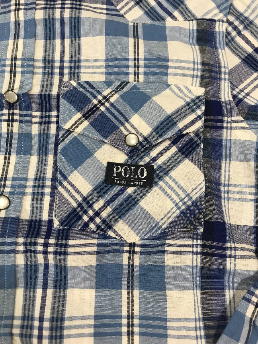 新品 11187 L(14-16)サイズ シャツ チェック ポロ ラルフローレン polo ralph lauren ボーイズ ウエスタン_画像4