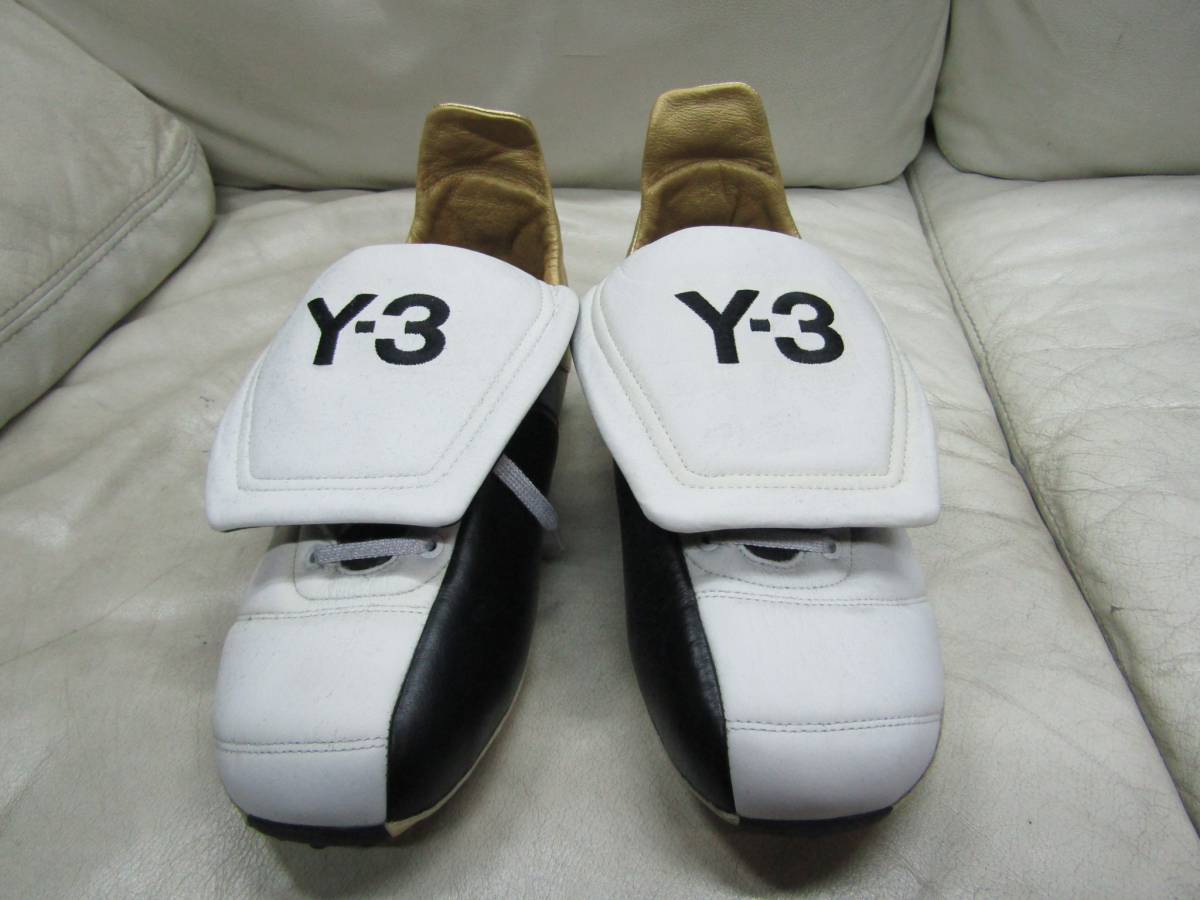 Y-3 yohji yamamoto homme 白×ゴールド デザインスニーカー_画像2