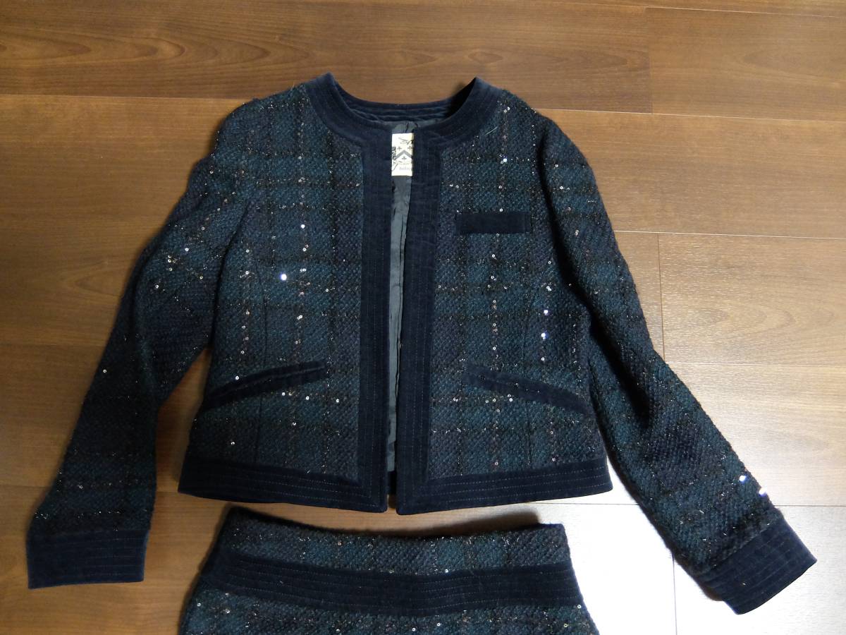  Aerio paul (pole) made in Japan tweed material spangled attaching high class suit size 36