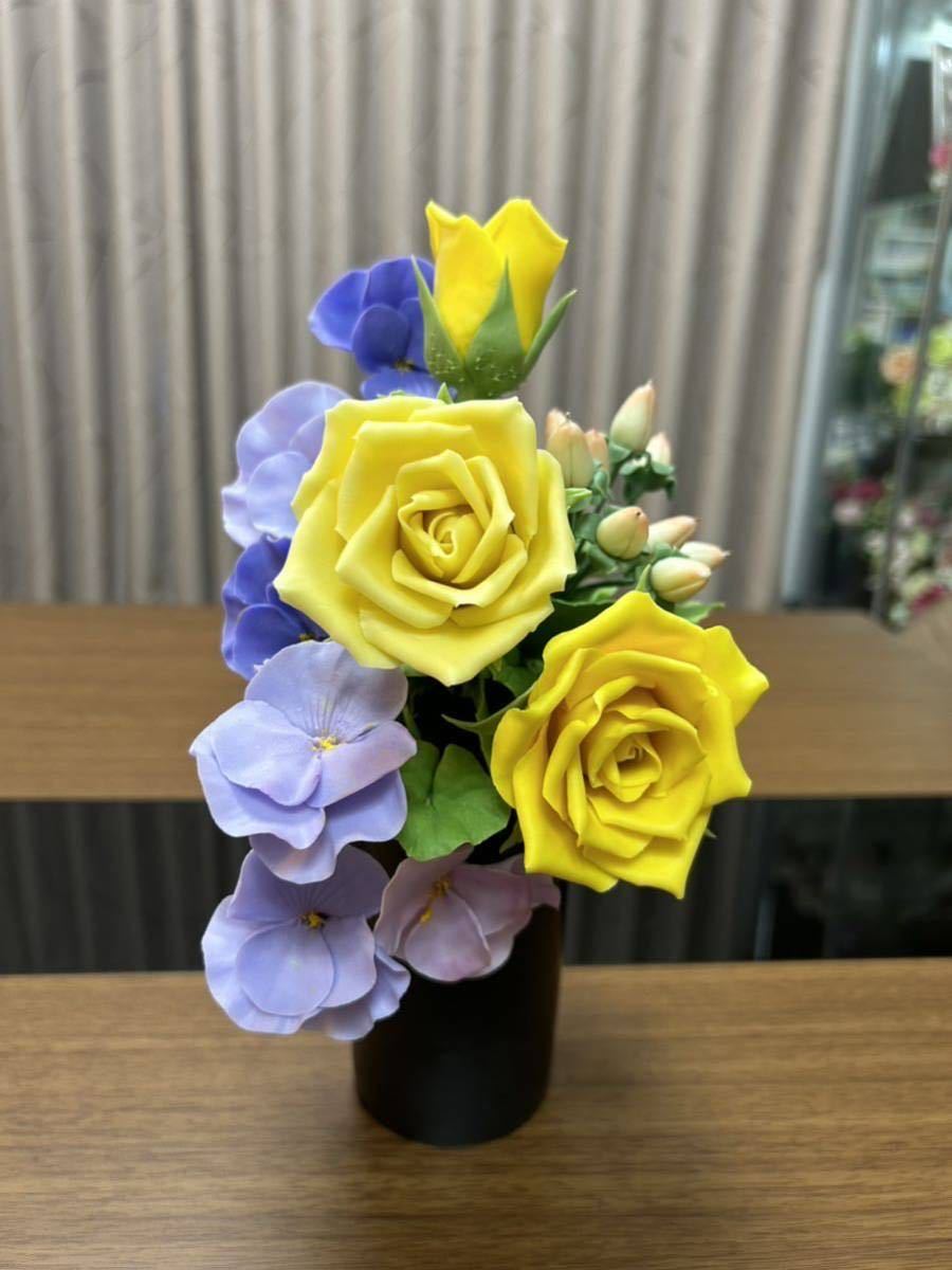  rose . pansy ( hand made, flower, interior, decoration, ornament, plant, artificial flower, living, entranceway,. interval, resin clay, celebration, present )