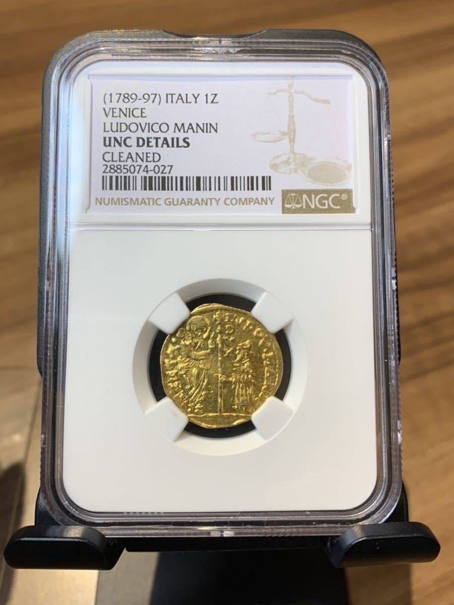 イタリア 1789-97 金貨 ヴェネツィア 1ゼッキーノ NGC UNC ダカット ...