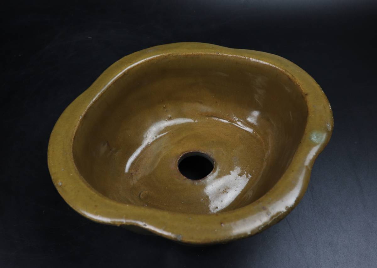 T047】中国美術 古渡 蕎麦釉木瓜型植木鉢 盆栽鉢 時代箱 | maksgroup.co.in