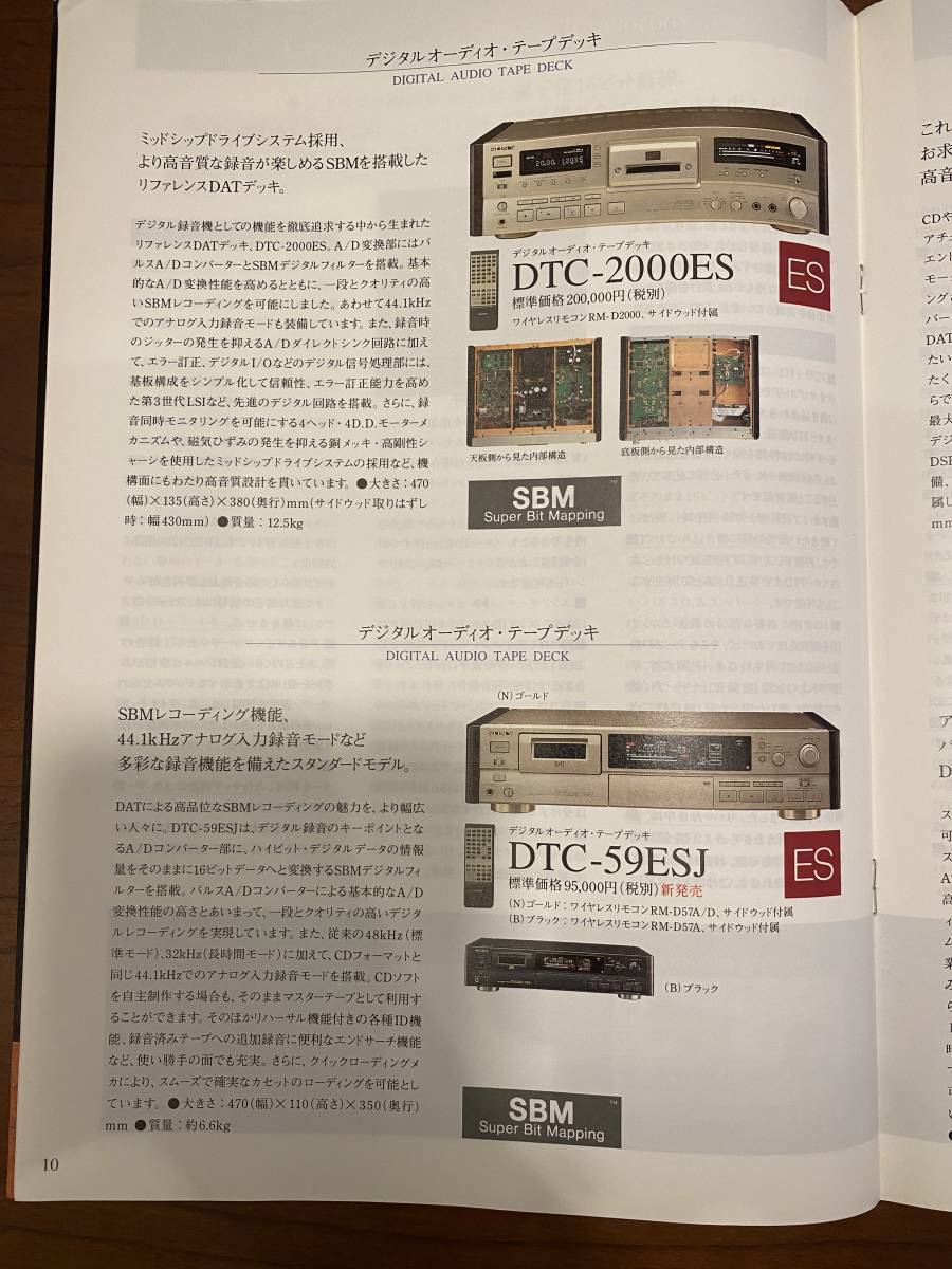 SONY(ソニー)MDデッキ/DAT デッキ/ カセットデッキ 総合カタログ 1994年10月_画像4