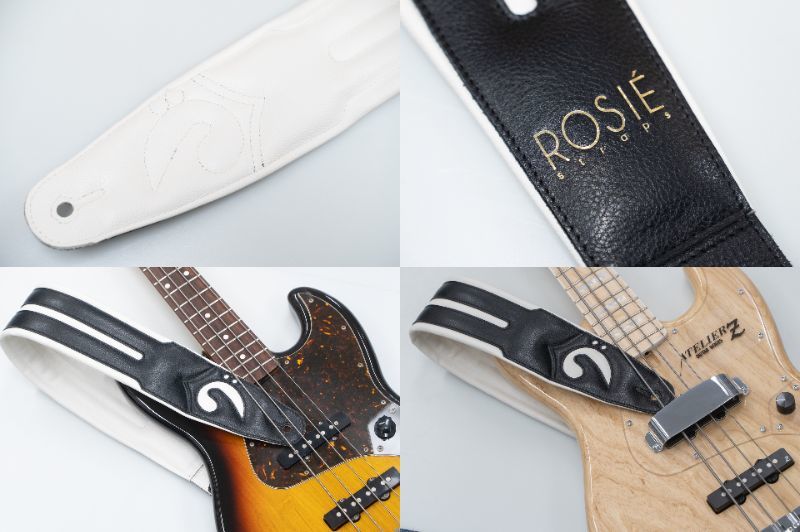 [new]ROSIE / ROSIE straps Limited Collection B&W Black with White Details 3.0inch[ Yokohama магазин ]