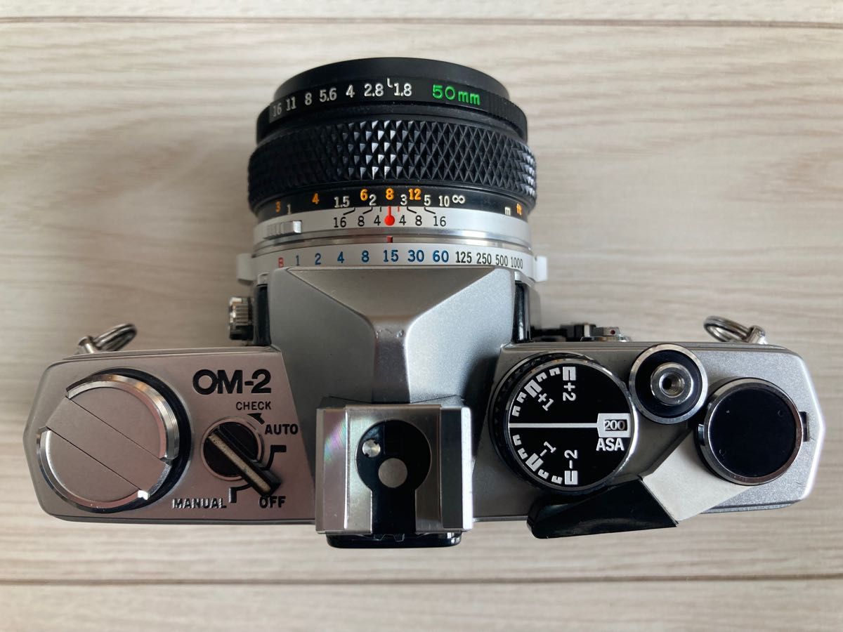 OLYMPUS OM−2 レンズ２本セット 動作品 フィルム一眼レフカメラ ZUIKO 50mm F1.8 200mm F4