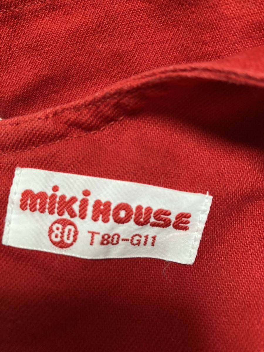 ミキハウス レトロ ジャンパースカート サイズ80 くま 日本製 女の子 リボン MIKIHOUSE ビンテージ 昭和