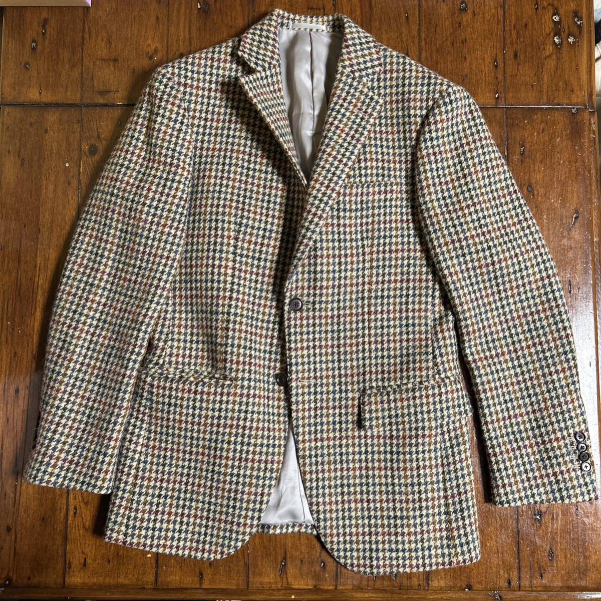 ハリスツイード テーラードジャケット ツイードジャケット Harris Tweed チェック柄 千鳥柄 2B ジャケット Le Chic  ル・シック｜PayPayフリマ