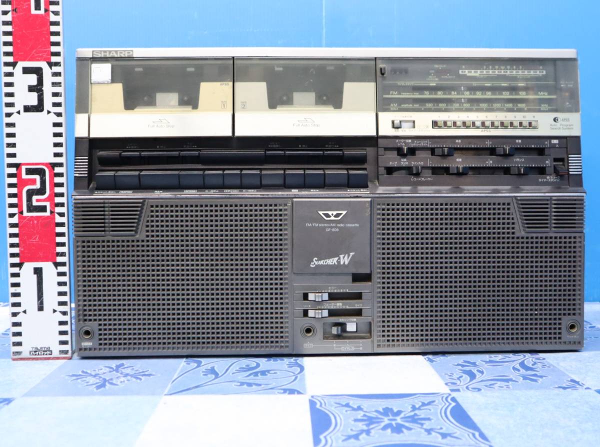 年代物 SHARP ザ・サーチャーW GF-808 ラジカセ searcher 年代物 SHARP ザ・サーチャーW GF-808 ラジカセ searcher