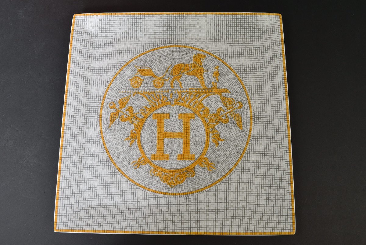 1265-23A0227☆HERMES エルメス ☆モザイクヴァンキャトル スクエア