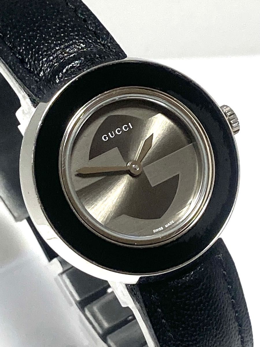 美品！　GUCCI グッチ　チェンジベゼル　電池&ベルト新品　レディース腕時計