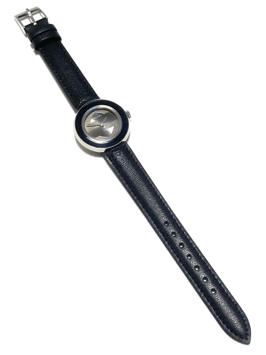 美品 GUCCI グッチ チェンジベゼル 電池&ベルト新品 レディース腕時計
