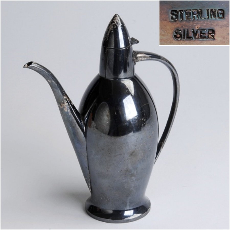 銀製　水次　ポット　洋酒サーバー　２７５ｇ　STARLING SILVER　酒器_画像1