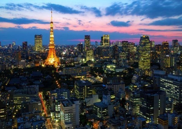  Tokyo tower ... night . Tokyo Olympic picture manner wallpaper poster extra-large A1 version 830×585mm is ... seal type 009A1