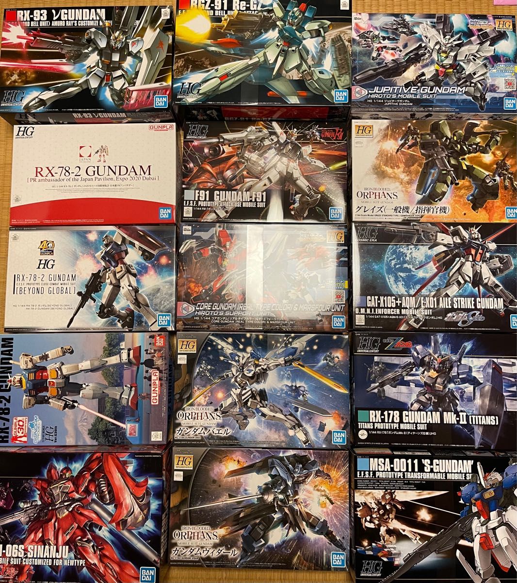 ガンダム 1/144プラモデル 15点セット-