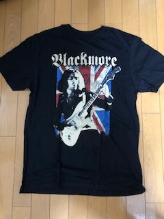 Ritchie Blackmore/リッチー・ブラックモア『Union Jack Black T-Shirt/M』【未使用】公式グッズ/RAINBOW/レインボー/Deep Purple/Tシャツの画像1