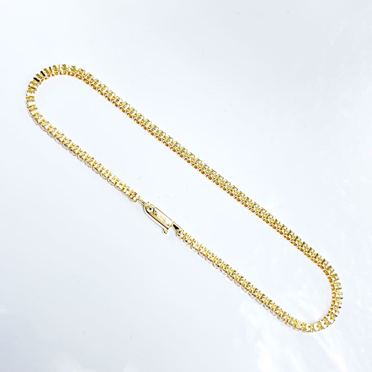 100%本物 2.00ct 良質天然ダイヤモンド K18 テニスブレスレット