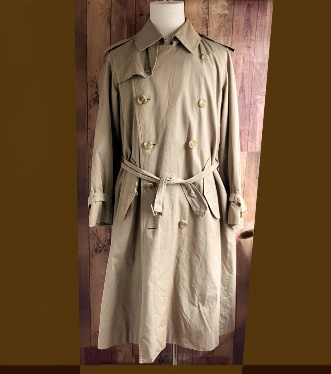 Trench21 一枚袖 36 コットン100 玉虫カーキ バーバリー Burberry