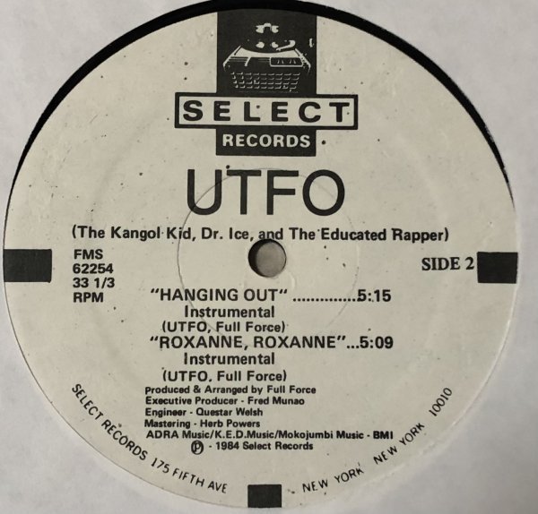 U.T.F.O. - Hanging Out / Roxanne, Roxanne US Original盤 12インチ 80's Old School Hip Hop_画像4