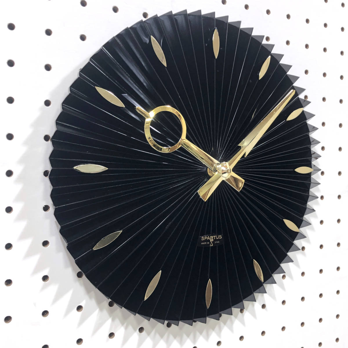  неиспользуемый товар Vintage 60s SPARTUSspa-tasFANTASY Star Burst wall часы стена настенные часы Mid-century (C33)