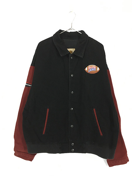 今年人気のブランド品や Coors 古着 LIGHT 古着 XL ジャケット デニム ブラック バイカラー 刺しゅう 企業 ビール クアーズ XLサイズ以上 今年人気のブランド品や Coors 古着 LIGHT 古着 XL ジャケット デニム ブラック バイカラー 刺しゅう 企業 ビール クアーズ XLサイズ以上