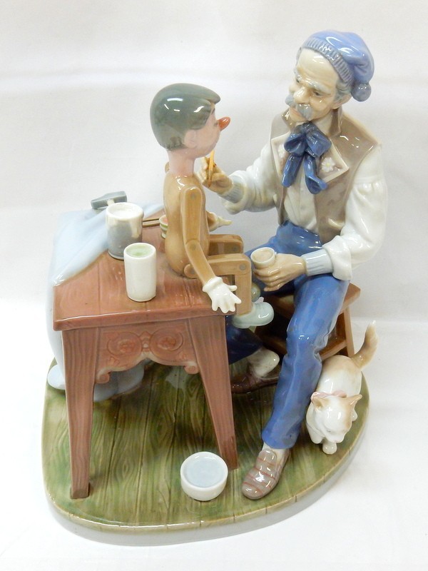 1000円スタート フィギュリン LLADRO リヤドロ #5396 ピノキオ 童話