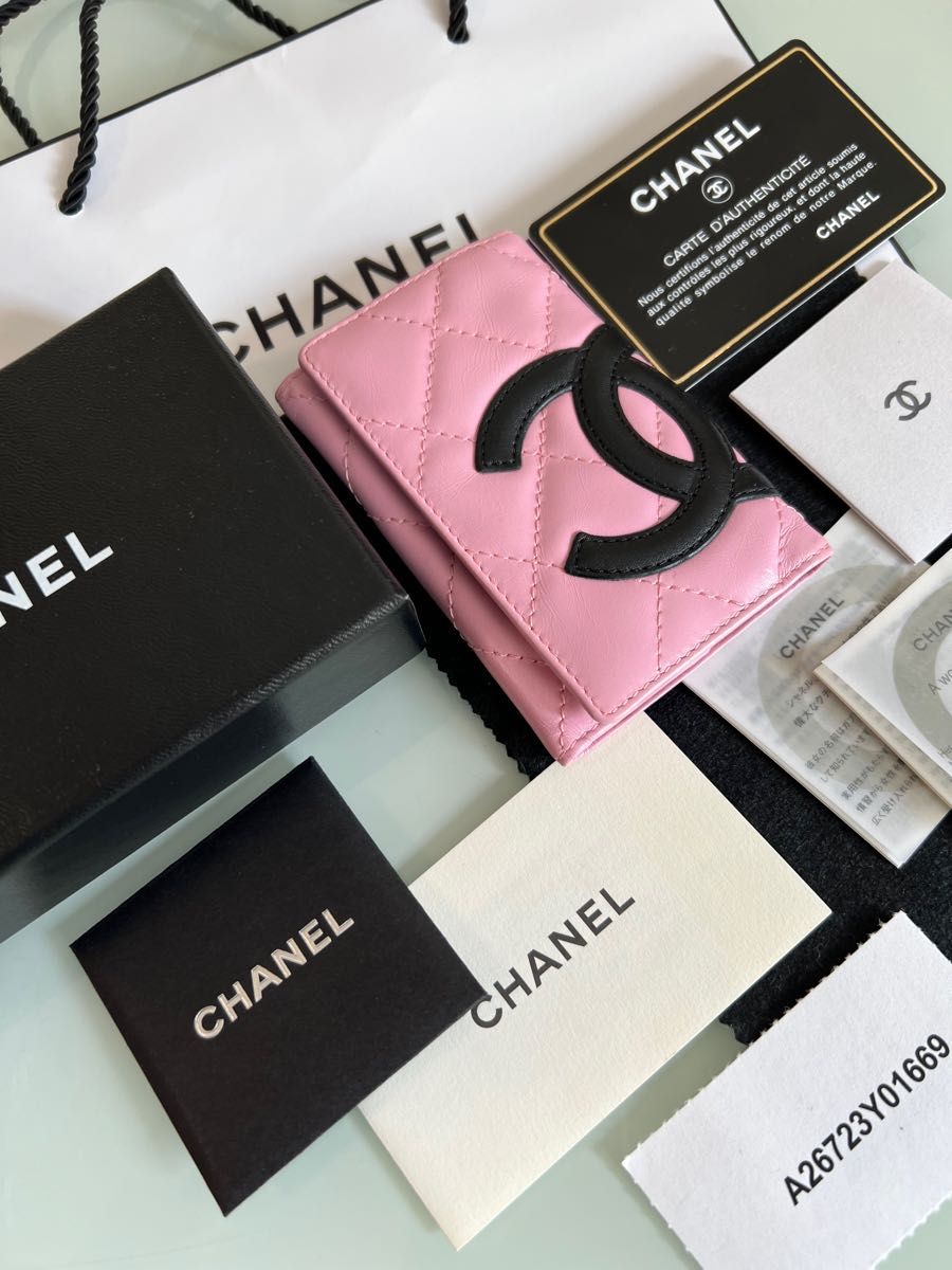 CHANEL シャネル カンボンライン 6連キーケース ピンク レディース