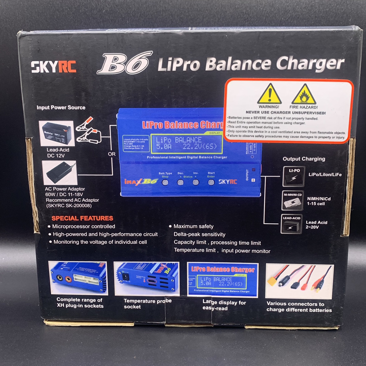 SkyRC IMAX B6 デジタル RC DC Lipoリチウムポリマーバッテリー バランスチャージャー_画像9