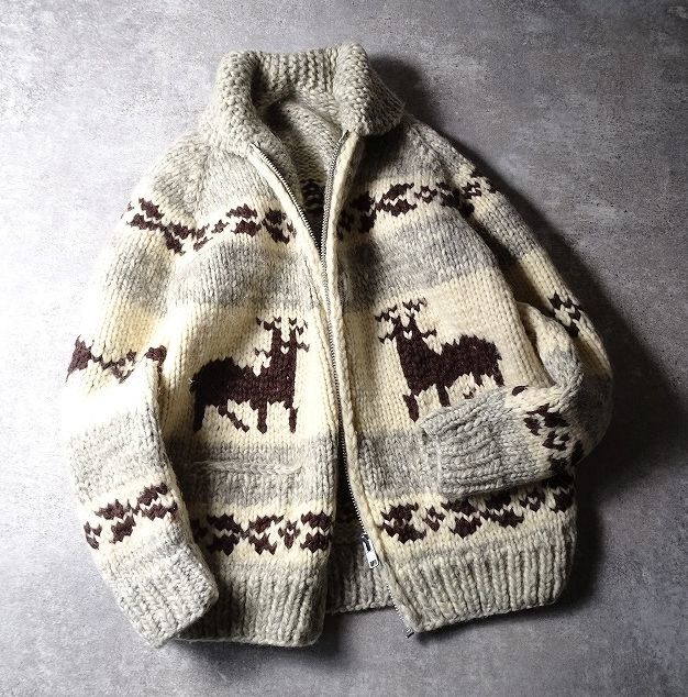 CANADIAN SWEATER カナディアンセーター ショールカラー ジップ ニット