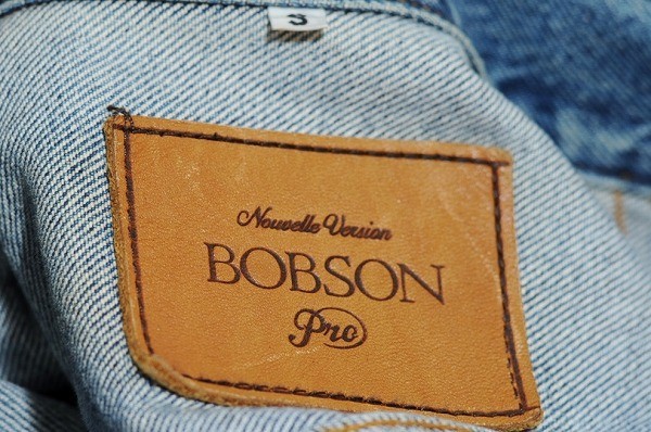 *[ мака o производства редкий 80s~90s 80~90 годы ]Bobson Pro Bobson Pro хлопок 100% индиго Denim жакет блузон (G Jean ) S