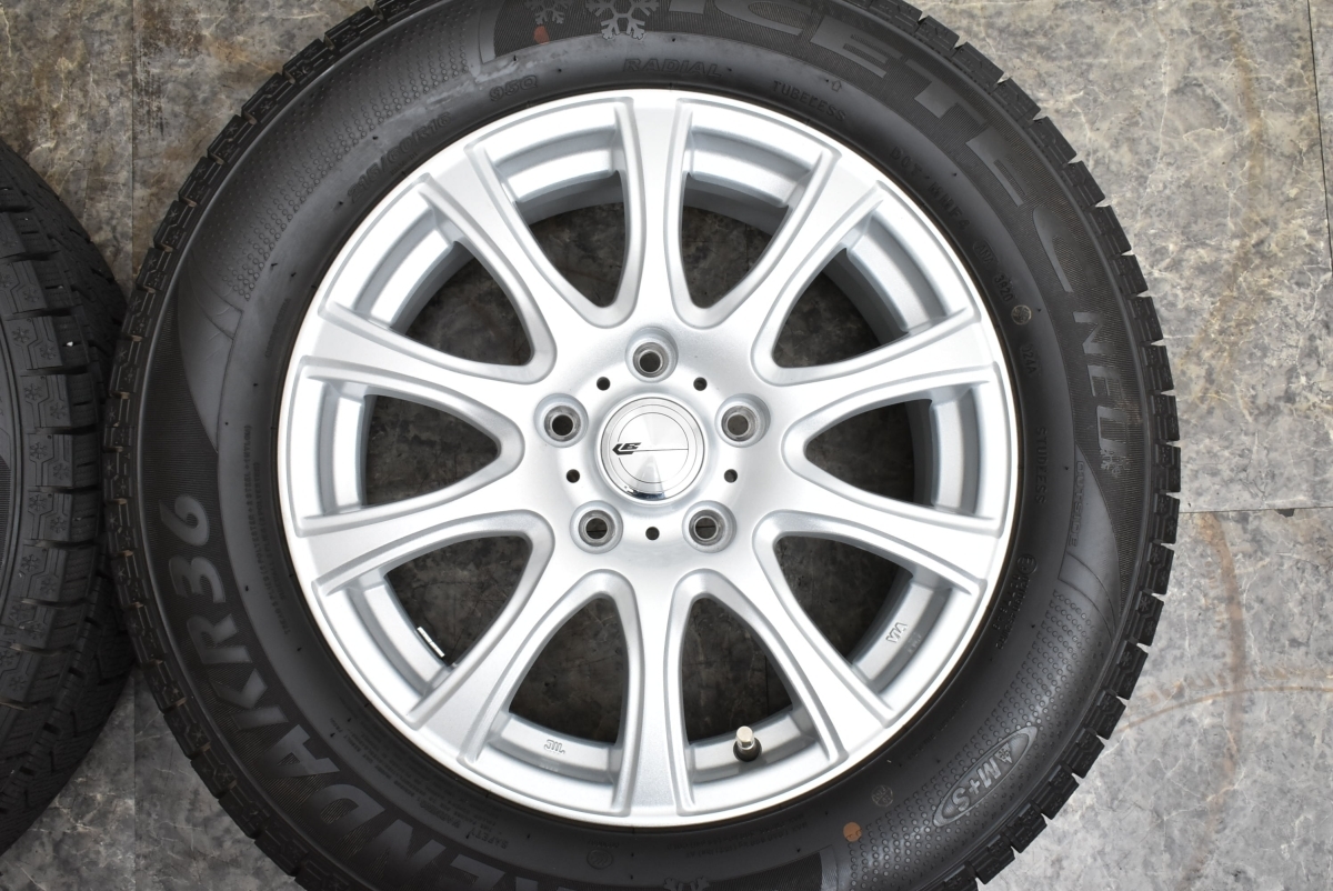 【9.5分山 美品】Weds LAUFBAHN 16in 6.5J +53 PCD114.3 ケンダ アイステックネオ KR36 215/60R16 オデッセイ ヴェゼル スタッドレス用_画像4