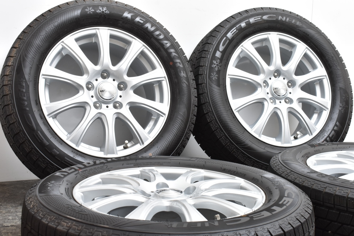 【9.5分山 美品】Weds LAUFBAHN 16in 6.5J +53 PCD114.3 ケンダ アイステックネオ KR36 215/60R16 オデッセイ ヴェゼル スタッドレス用_画像2