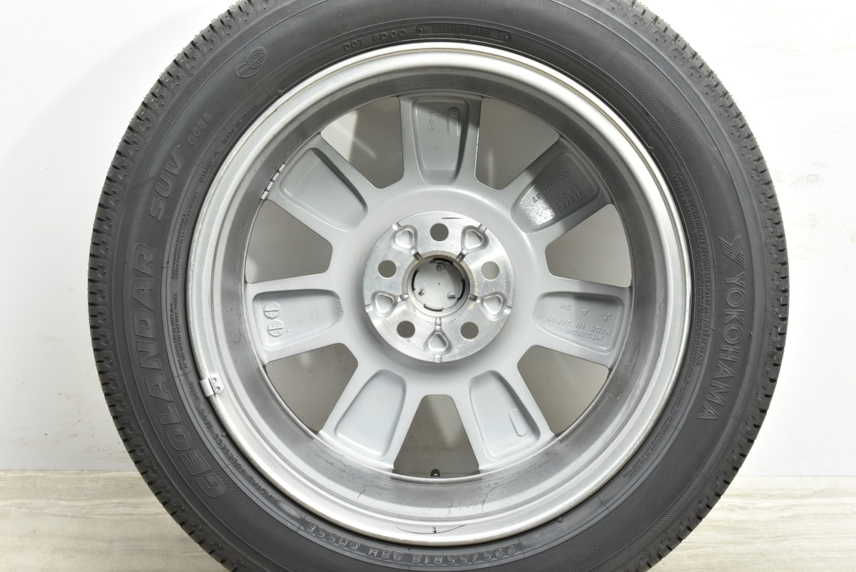 【新車外し 美品】ミツビシ デリカD:5 純正 18in 7J +38 PCD114.3 ヨコハマ ジオランダー SUV G055 225/55R18 アウトランダー 流用 即納可_画像9