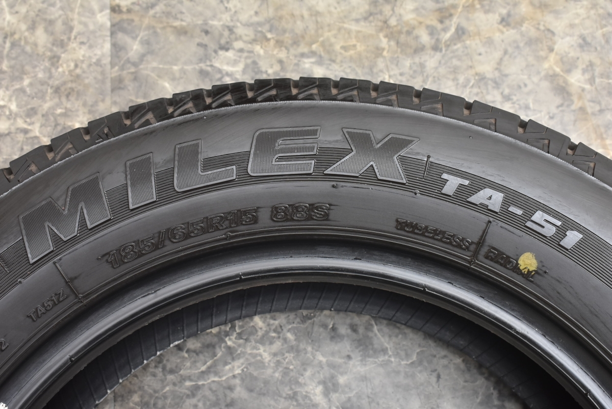 【2020年製 タクシー用タイヤ】ブリヂストン MILEX TA-51 185/65R15 サマータイヤ 4本 ジャパンタクシー アクア ヤリス bB デミオ ノート_画像4