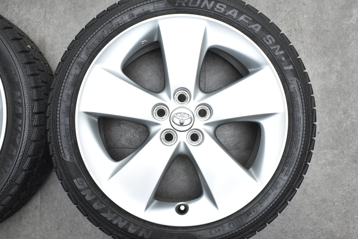 【送料無料】トヨタ 30 プリウス Sツーリング 純正 17in 7J +50 PCD100 ナンカン RUNSAFA SN-1 215/45R17 カローラ 流用 車検用 交換用_画像3